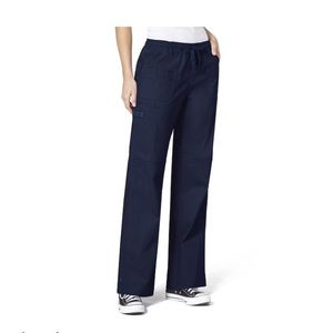 WonderWink navy scrub pants- multi pocket cargo